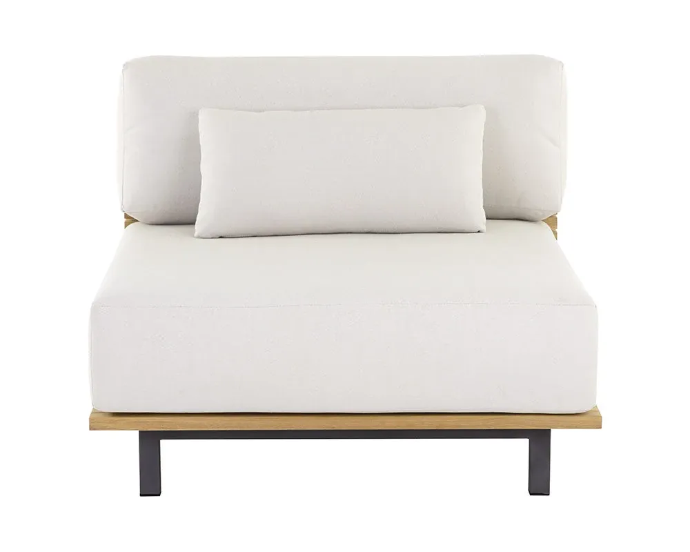 Libby Ivory Fabric Armless Chair