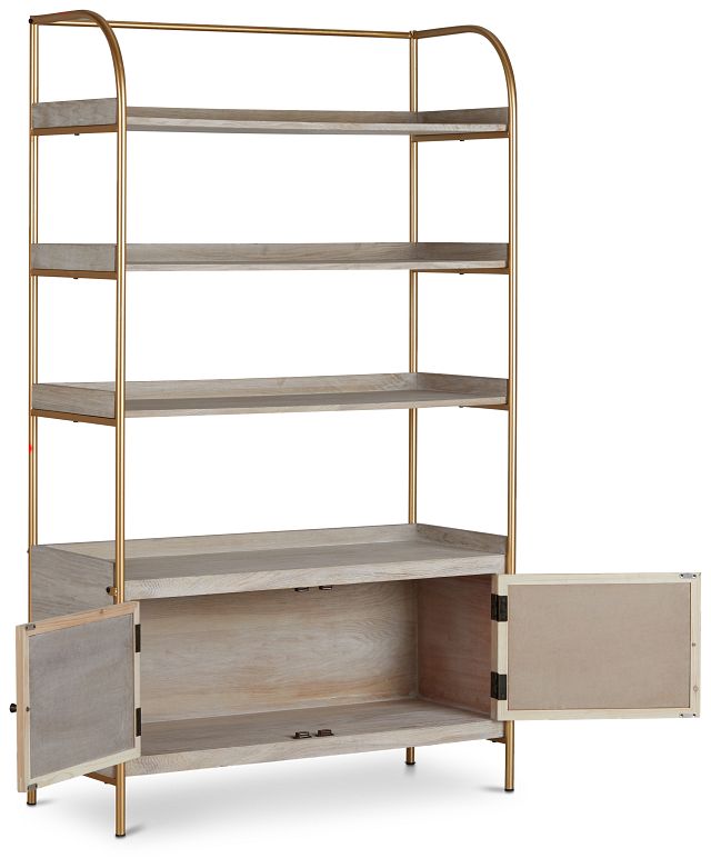 Cane Gold Bookcase