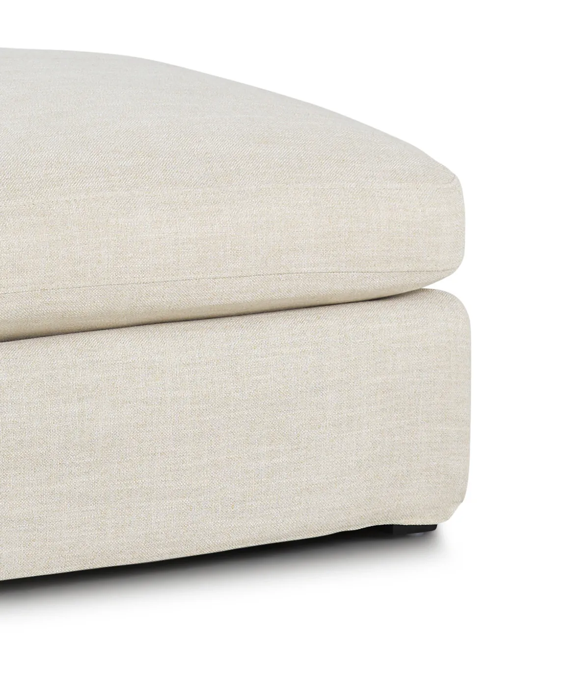 Willow Light Beige Fabric Ottoman