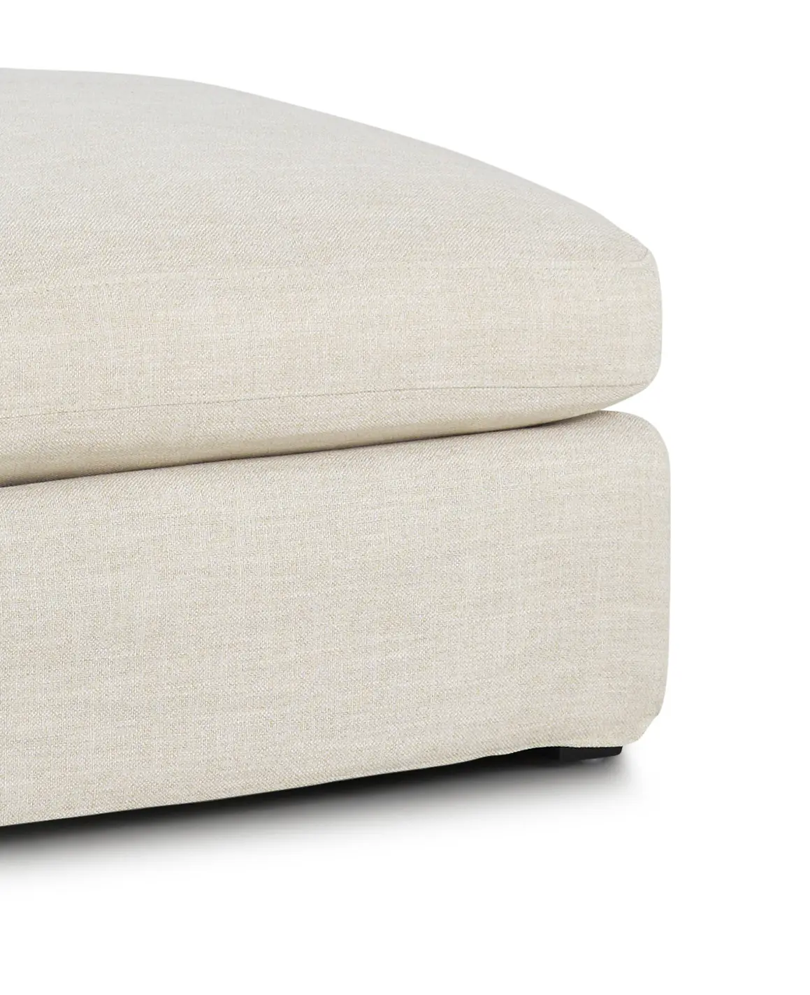 Willow Light Beige Fabric Ottoman Willow Light Beige Fabric Ottoman