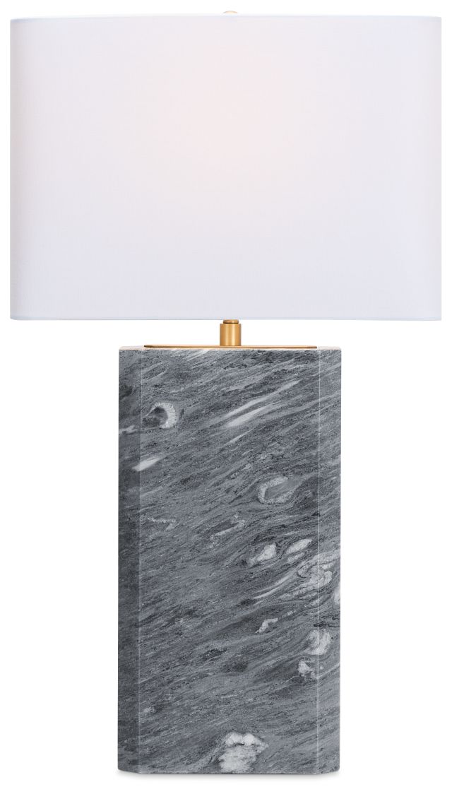 Meko Gray Marble Table Lamp