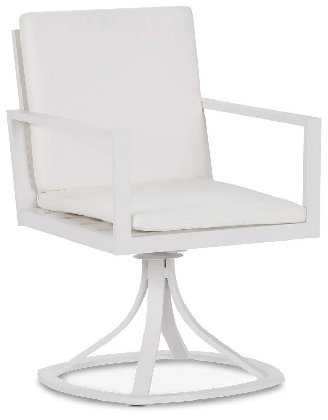 Linear White Swivel Chair (1)