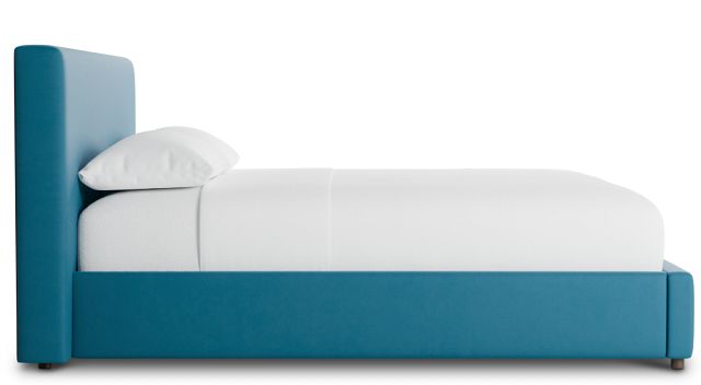 Grayton Joya Teal 44" Upholstered Platform Bed