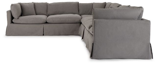 Raegan Gray Fabric Large Two-arm Sectional (5)