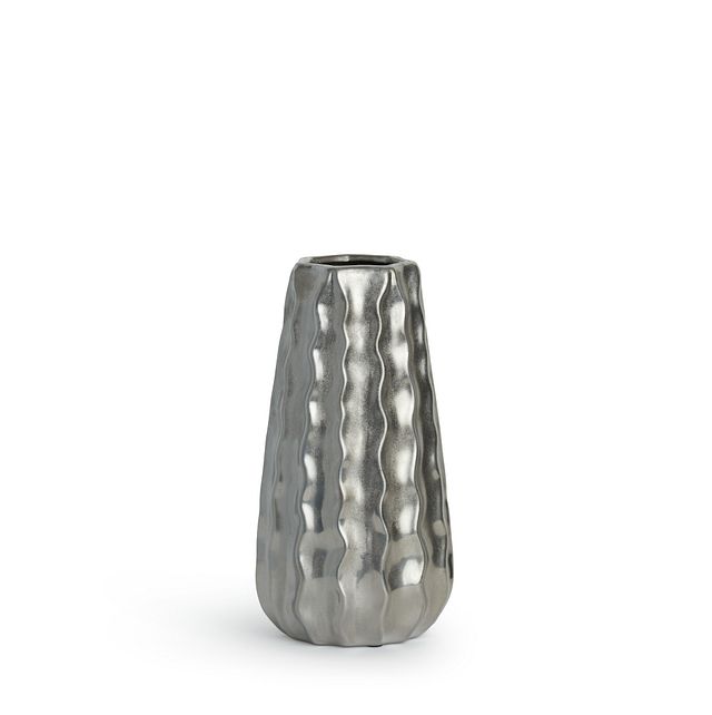 Spool Silver Vase
