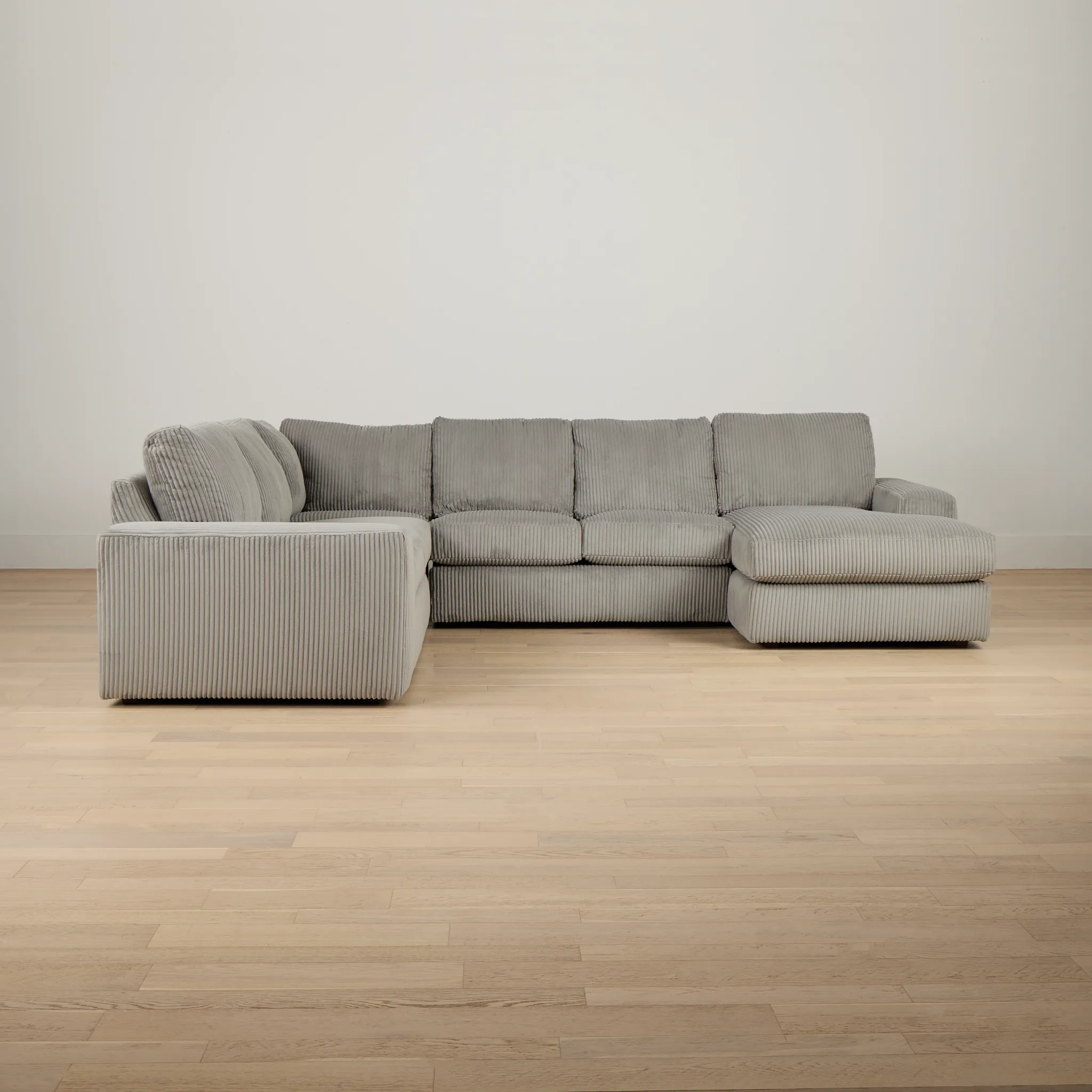 Charlie Gray Fabric Medium Right Chaise Sectional