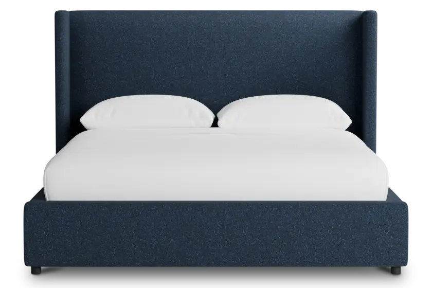 Captiva Elite Dark Blue 48" Upholstered Shelter Bed Captiva Elite Dark Blue 48" Upholstered Shelter Bed