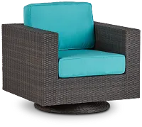 Fina Dark Teal Swivel Chair
