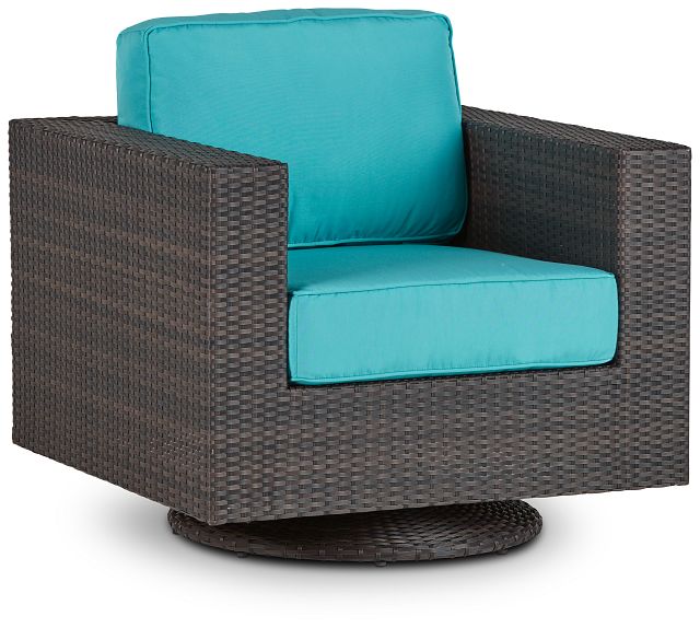 Fina Dark Teal Swivel Chair