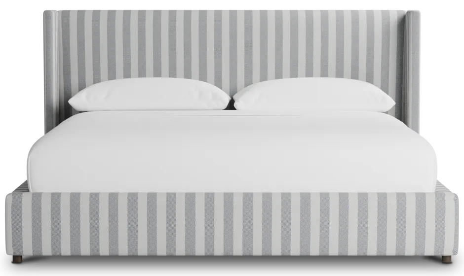 Captiva Sea Lane Light Gray 48" Upholstered Shelter Bed