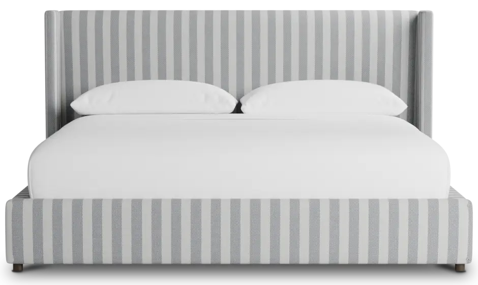 Captiva Sea Lane Light Gray 48" Upholstered Shelter Bed Captiva Sea Lane Light Gray 48" Upholstered Shelter Bed