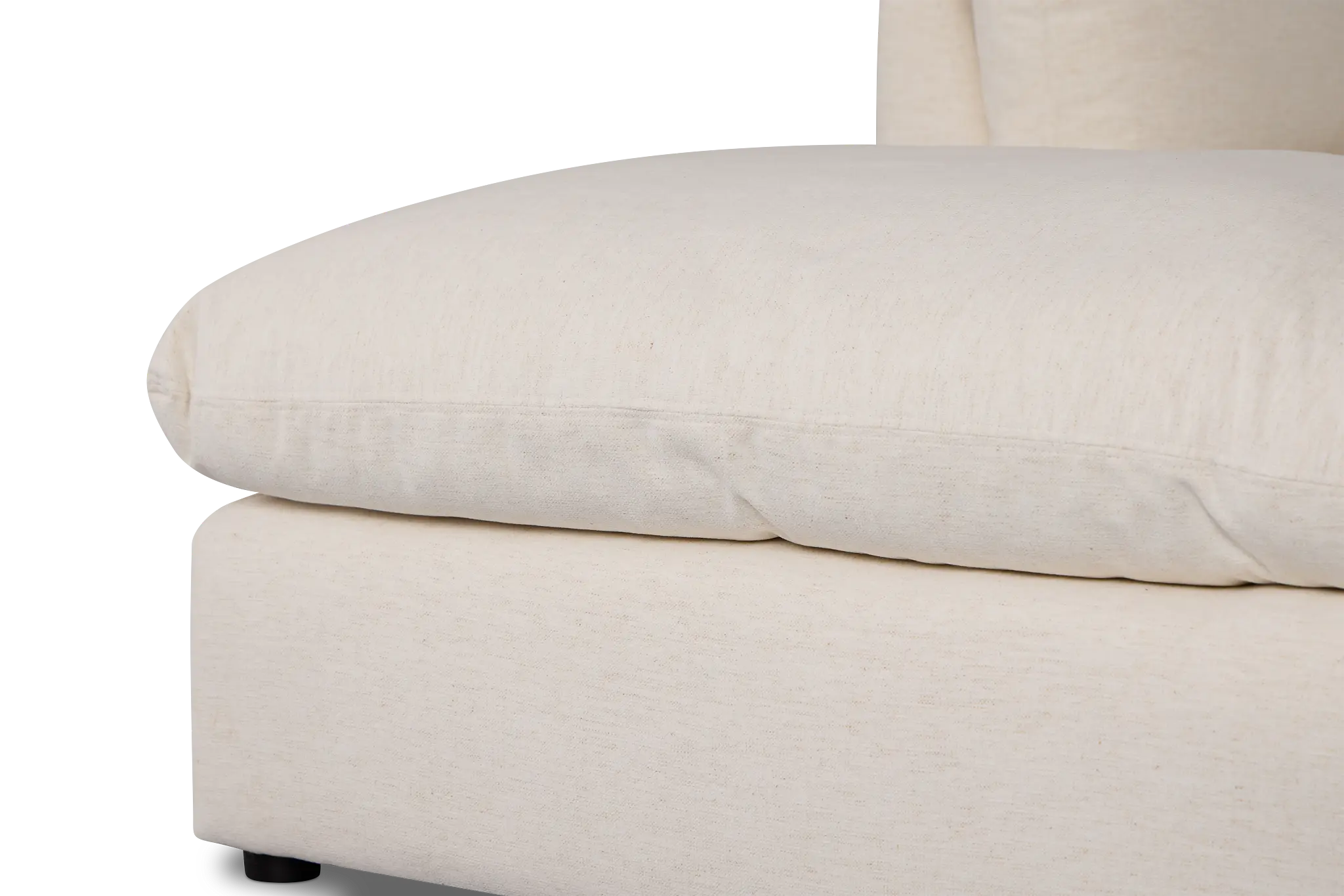 Serena White Fabric 4-piece Right Facing Bumper Sectional Serena White Fabric 4-piece Right Facing Bumper Sectional