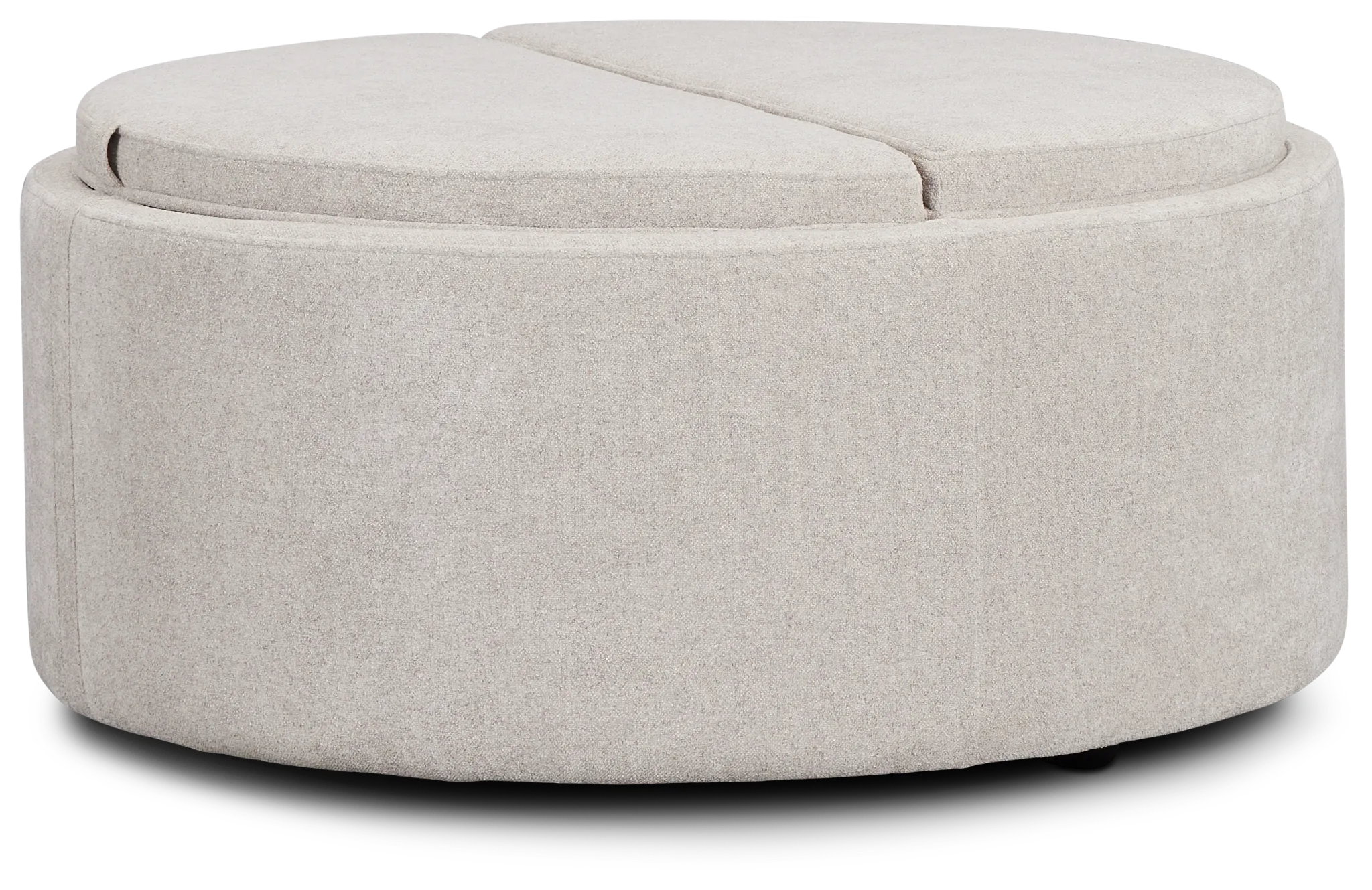 Kristen Light Gray Large Storage Accent Ottoman