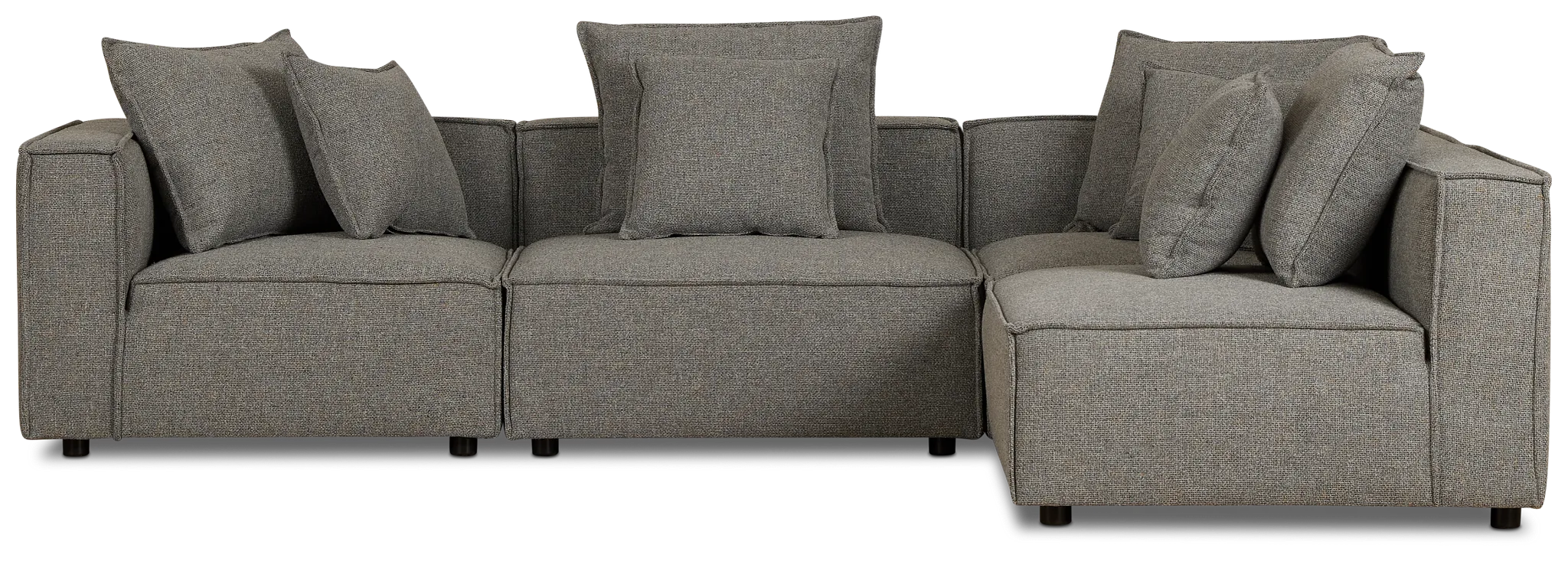 Tatum Gray Fabric 4-piece Modular Sectional