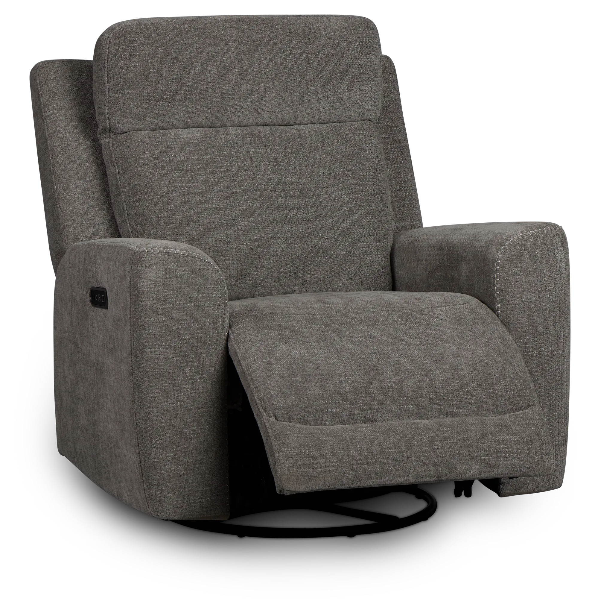 Dean Gray Fabric Power Swivel Glider Recliner