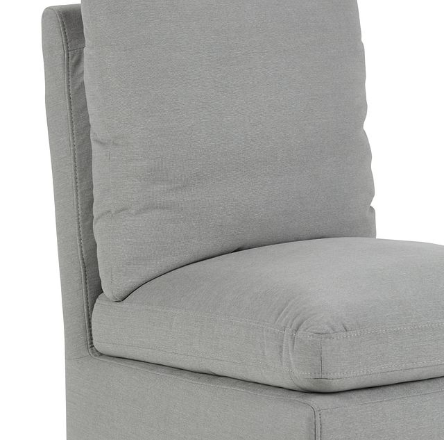 Auden Light Gray Castored Upholstered Side Chair