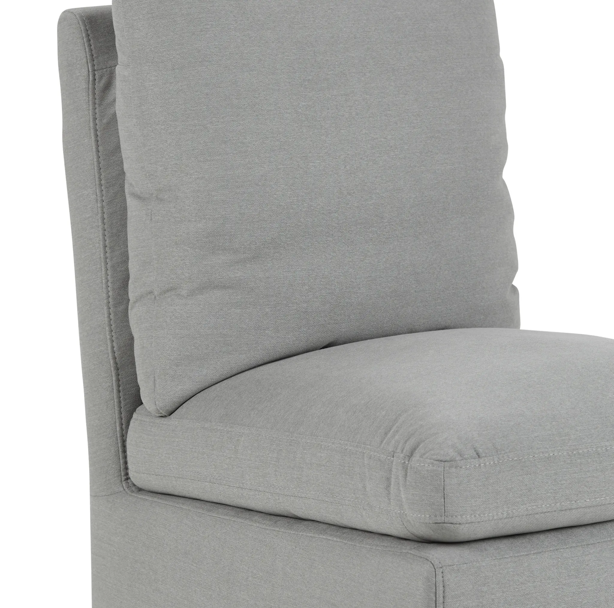 Auden Light Gray Castored Upholstered Side Chair Auden Light Gray Castored Upholstered Side Chair