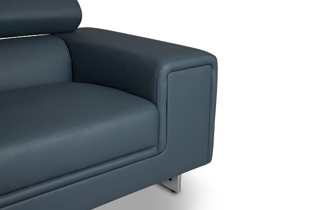 Drew Dark Blue Micro Left Chaise Sectional
