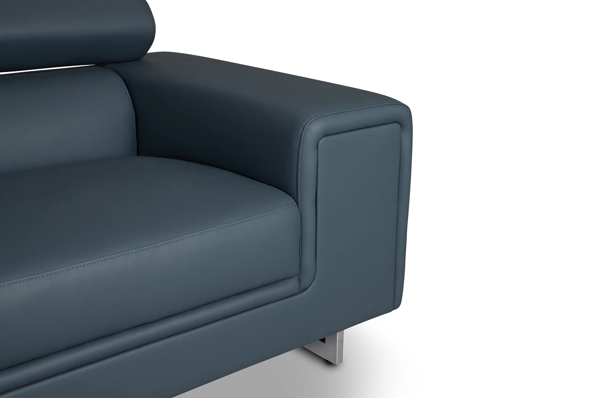 Drew Dark Blue Micro Left Chaise Sectional Drew Dark Blue Micro Left Chaise Sectional