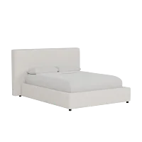 Grayton Merino Light Beige 44" Upholstered Platform Bed