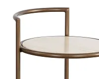 Nessa Light Brown Round End Table