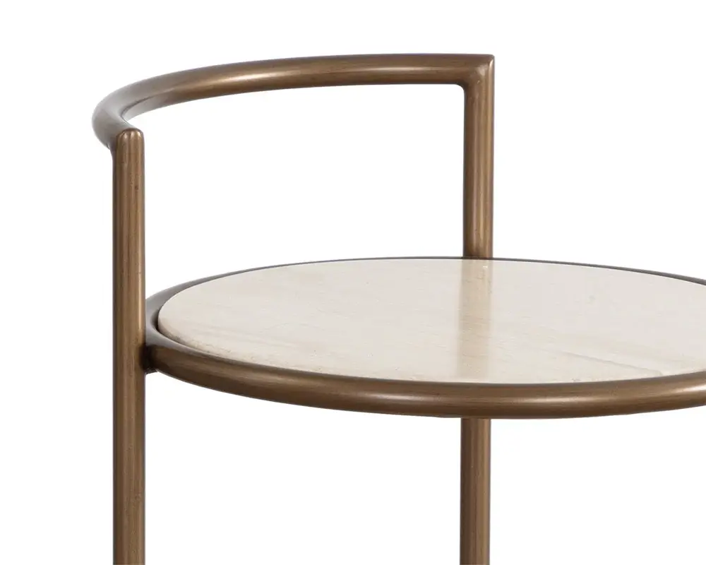 Nessa Light Brown Round End Table Nessa Light Brown Round End Table