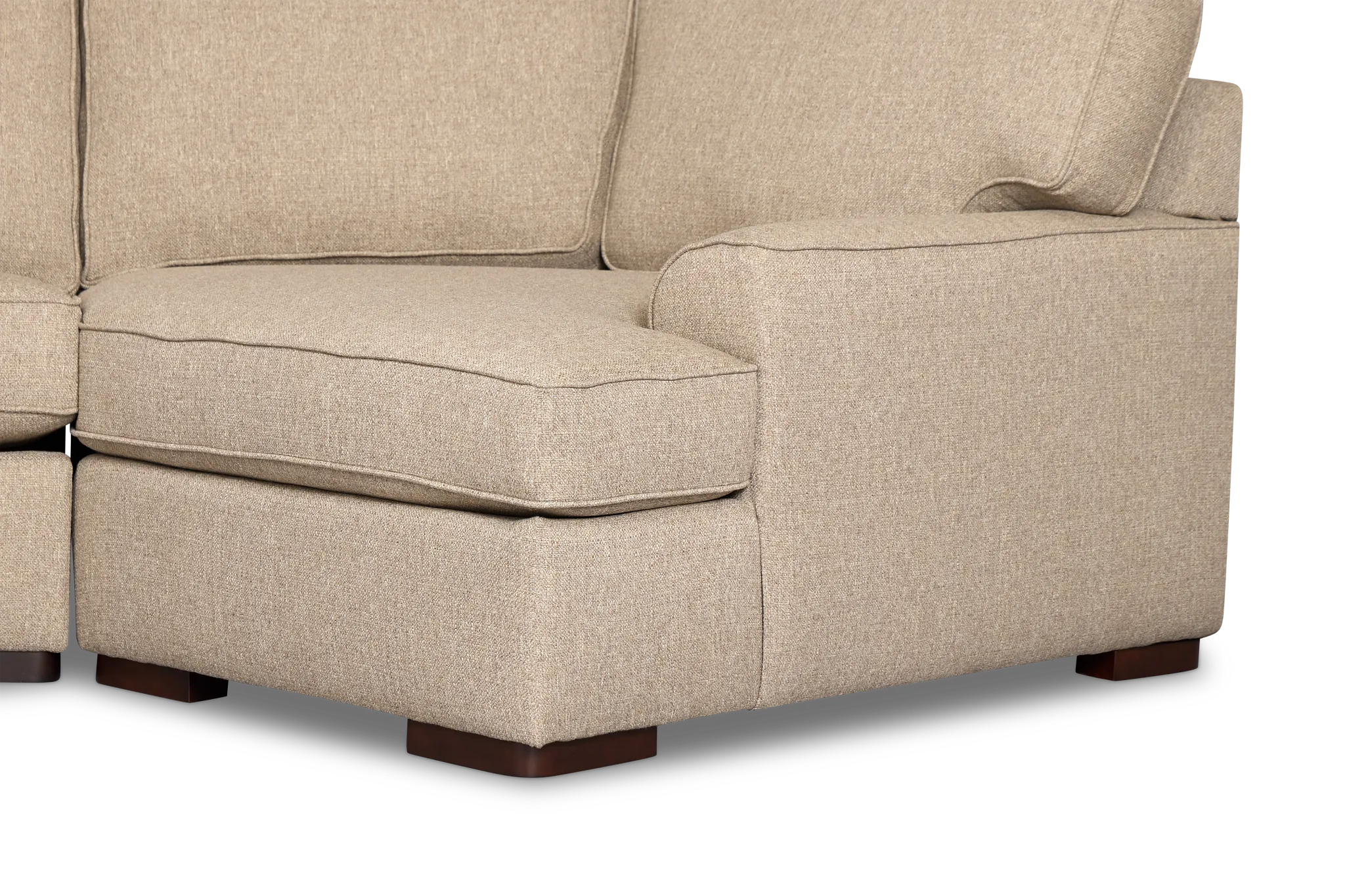 Sinclair Brown Fabric Right Cuddler Innerspring Sleeper Sectional