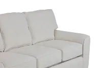 Austin White Fabric Memory Foam Sleeper