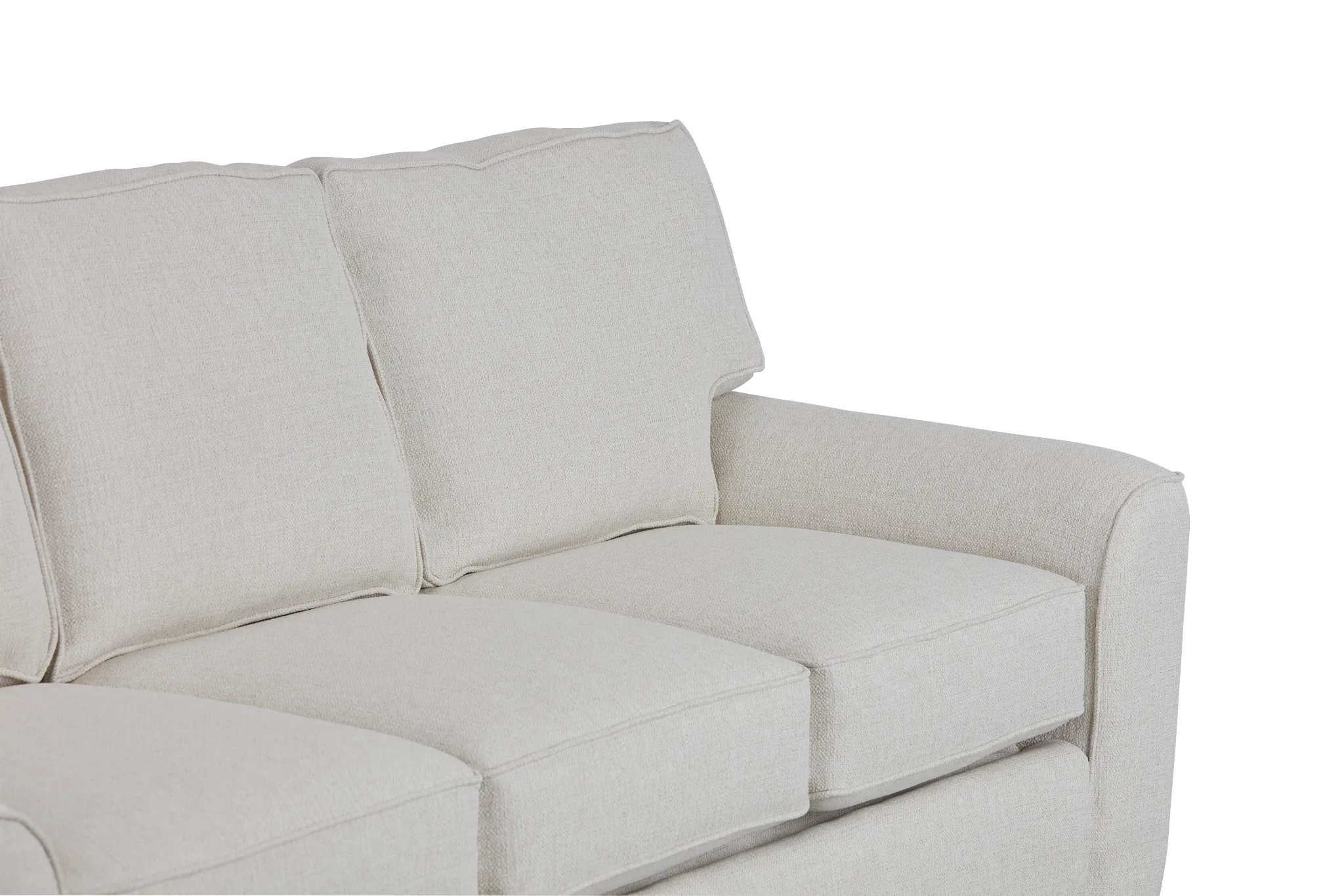 Austin White Fabric Memory Foam Sleeper