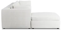 Destin Sutton White Fabric 4-piece Bumper Sectional