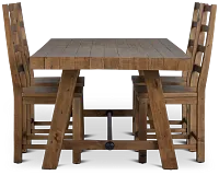 Maxton Mid Tone Rect Table & 4 Chairs