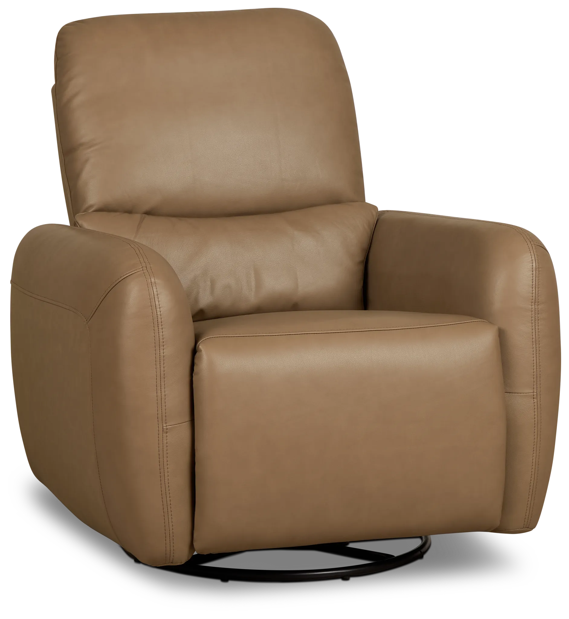 Eve Brown Lthr/vinyl Power Swivel Glider Recliner