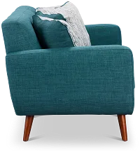 Raya Dark Teal Fabric Loveseat