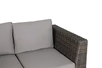 Tulum Gray Woven Sofa W/ 3 Cushion