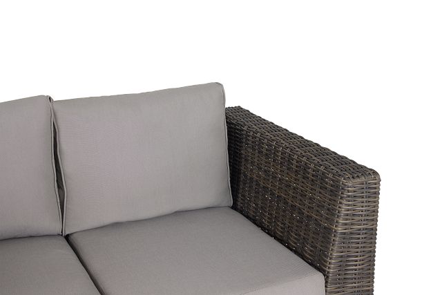 Tulum Gray Woven Sofa W/ 3 Cushion