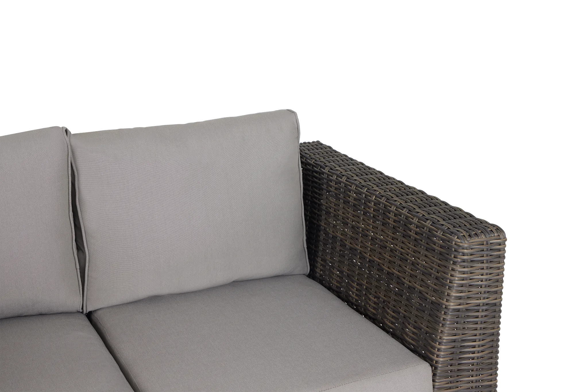 Tulum Gray Woven Sofa W/ 3 Cushion