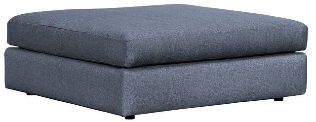 Harper Dark Blue Fabric Cocktail Ottoman