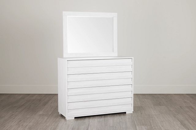 Everett White Dresser & Mirror