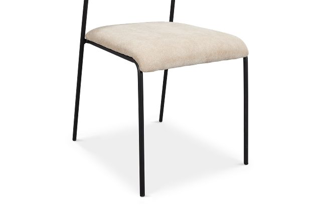 Lynden Beige Metal Upholstered Side Chair
