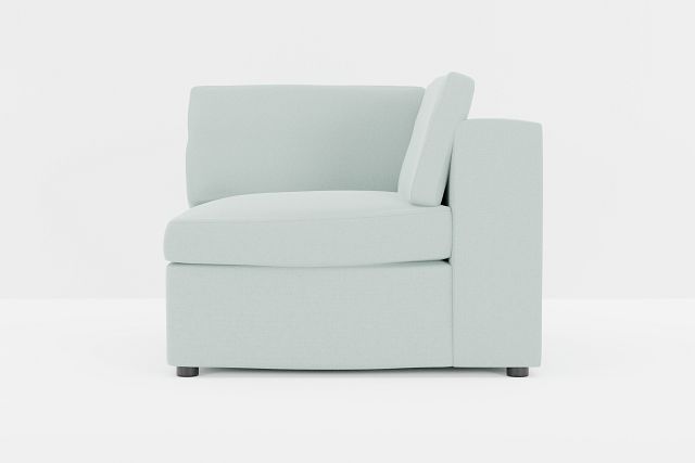 Destin Suave Light Green Fabric Corner Chair
