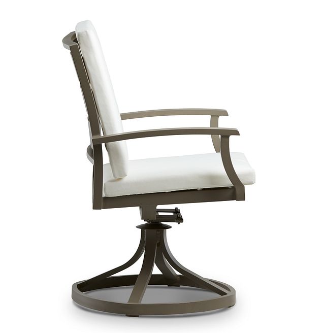 Raleigh White Swivel Arm Chair (3)