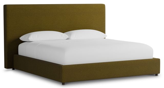 Grayton Elite Dark Green 54" Upholstered Platform Bed