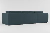 Destin Elevation Dark Blue Fabric 3-piece Modular Sofa