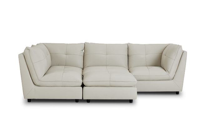 Hudson Taupe Micro 5pc Bumper Sectional