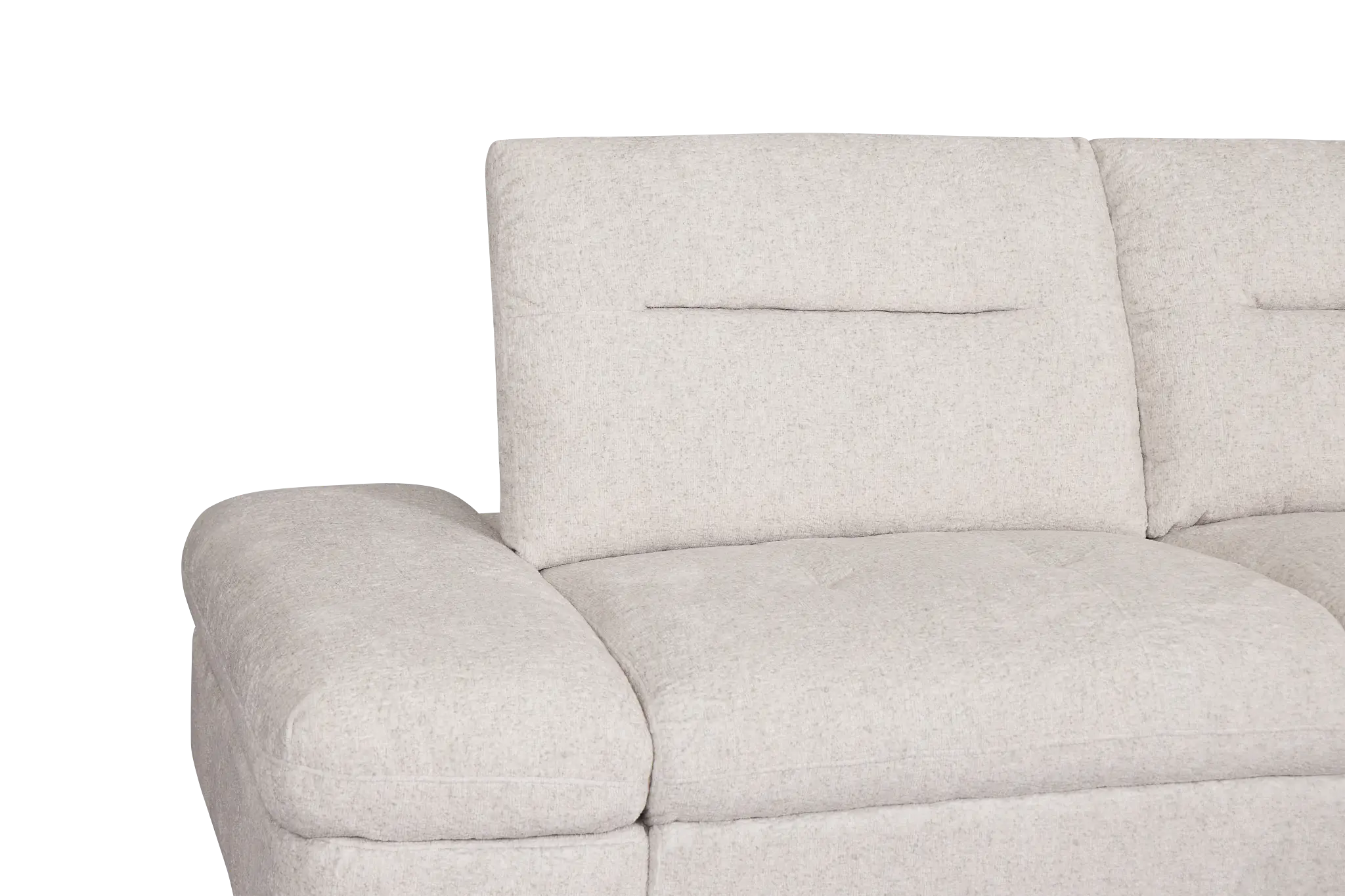 Mila Light Beige Fabric 3-piece Modular Power Sofa Mila Light Beige Fabric 3-piece Modular Power Sofa