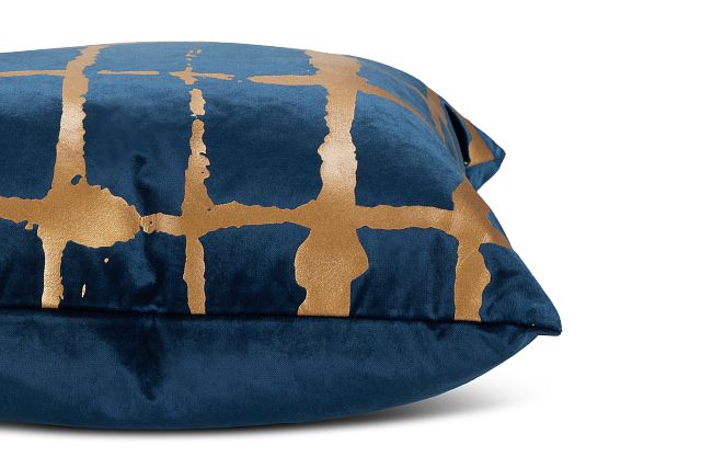 Liam Navy 22" Square Accent Pillow
