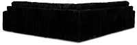 Teddy Black Fabric Medium Left Chaise Sectional