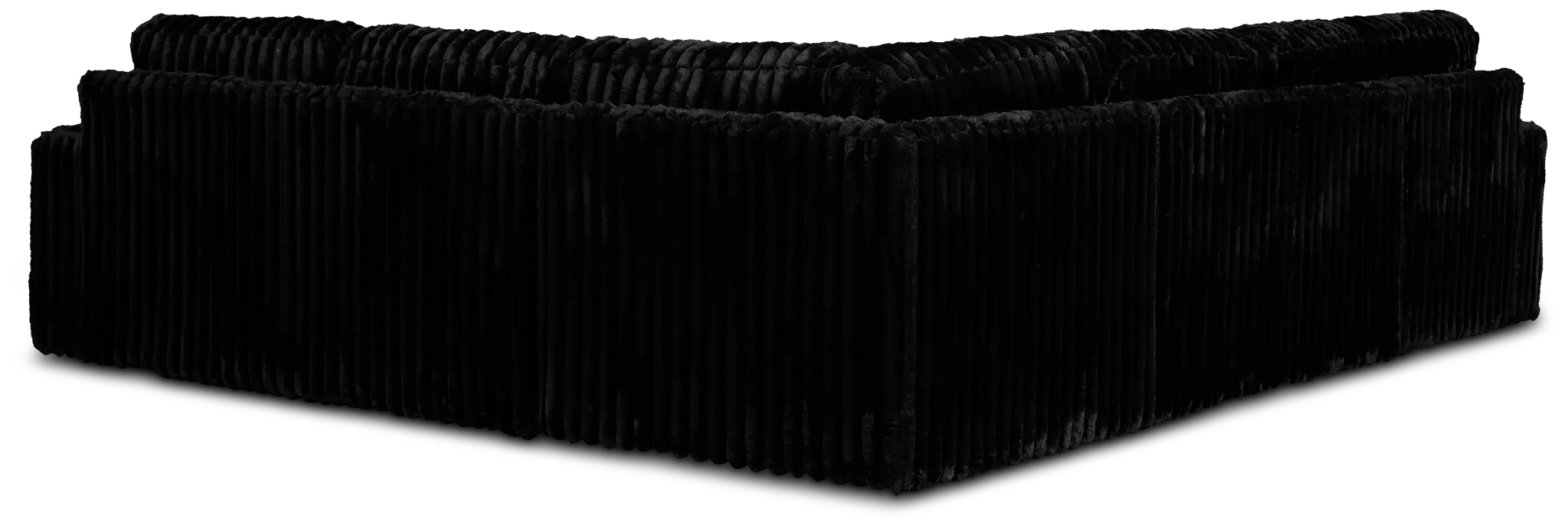 Teddy Black Fabric Medium Left Chaise Sectional Teddy Black Fabric Medium Left Chaise Sectional