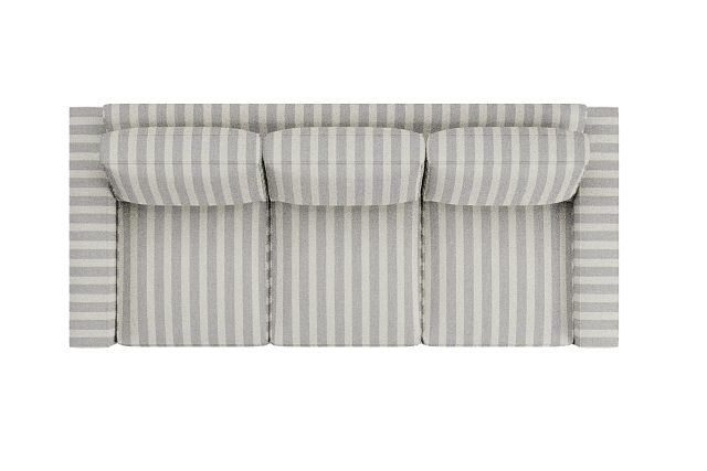 Edgewater Sea Lane Light Gray 96" Sofa W/ 3 Cushions