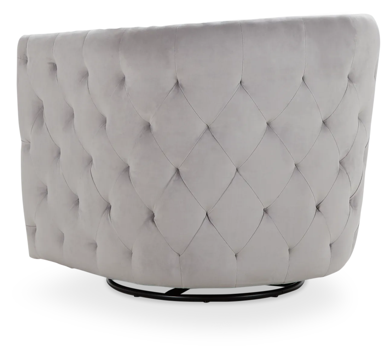 Naomi Gray Micro Swivel Accent Chair